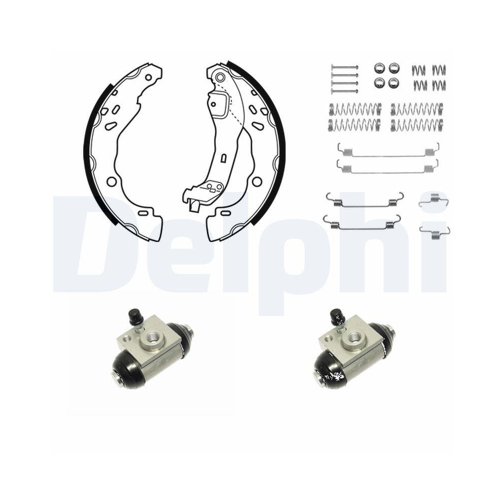 DELPHI KP1088 Bremsbackensatz f&uuml;r CITRO&Euml;N PEUGEOT, Hinterachse