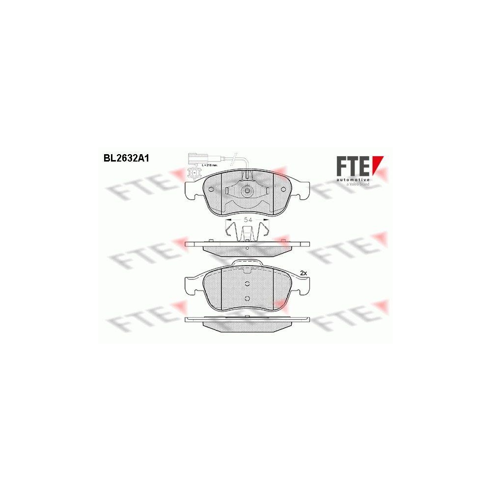 Bremsbelagsatz, Scheibenbremse FTE BL2632A1 f&uuml;r ALFA ROMEO FIAT, Vorderachse