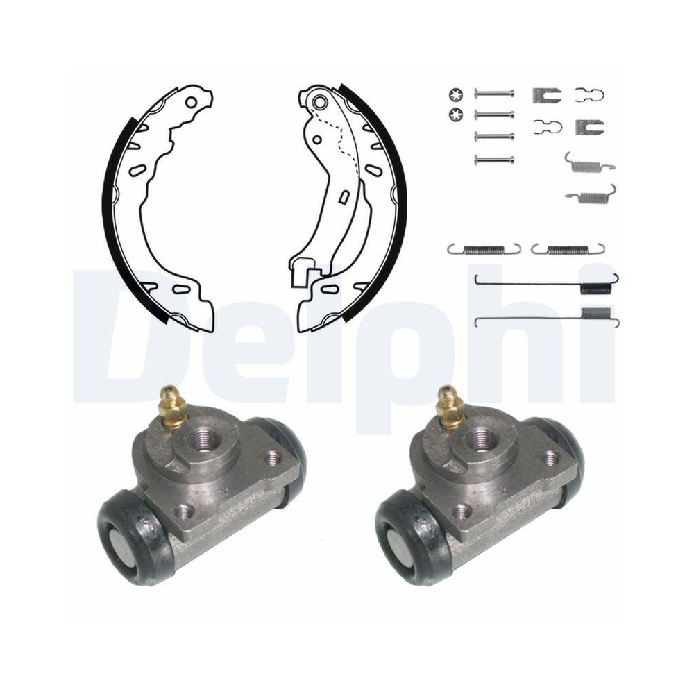 DELPHI KP1091 Bremsbackensatz f&uuml;r, Hinterachse, Vorderachse