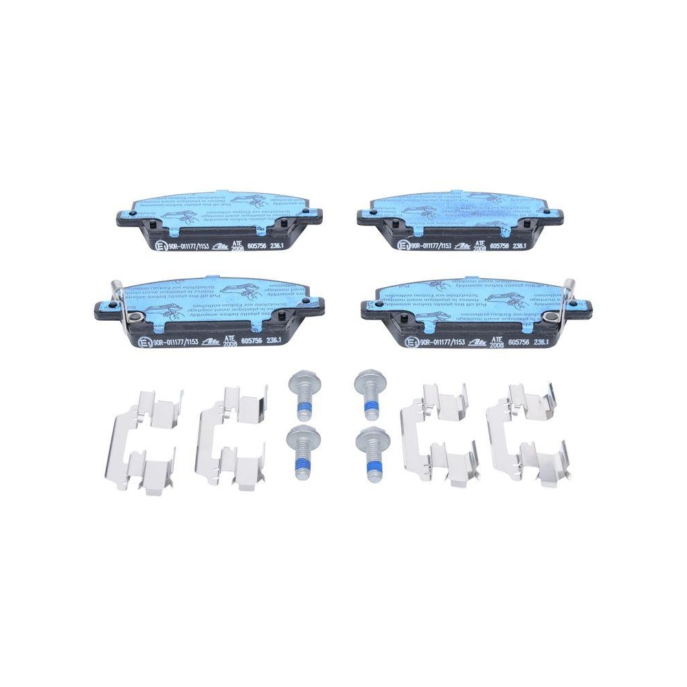 Bremsbelagsatz, Scheibenbremse ATE 13.0460-5756.2 f&uuml;r HONDA, Vorderachse