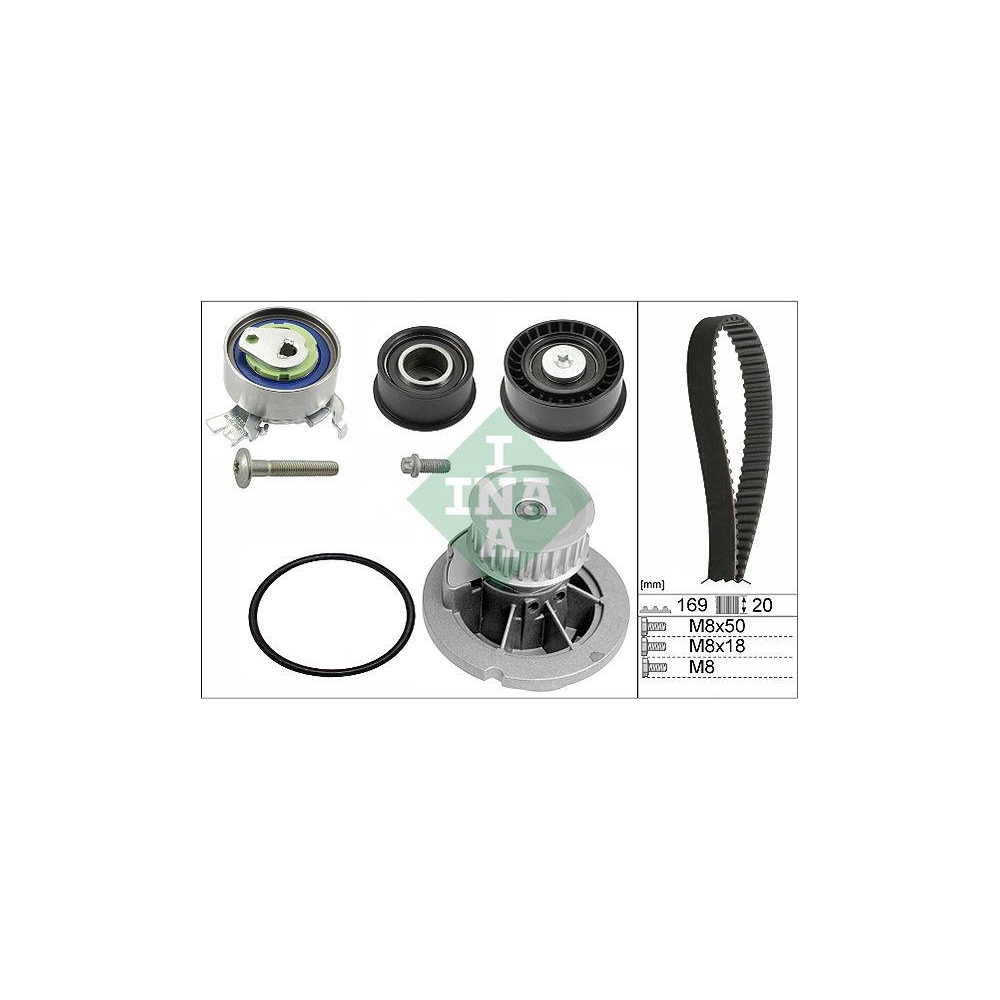 Wasserpumpe + Zahnriemensatz Schaeffler INA 530 0078 32 f&uuml;r OPEL VAUXHALL