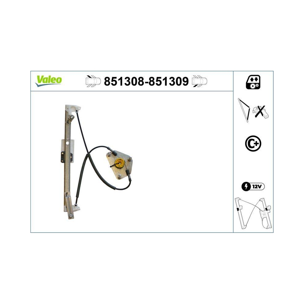 Fensterheber VALEO 851308 für VW, hinten links