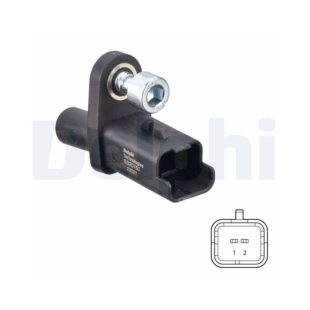 DELPHI SS20760 Sensor, Raddrehzahl f&uuml;r CITRO&Euml;N PEUGEOT, Hinterachse