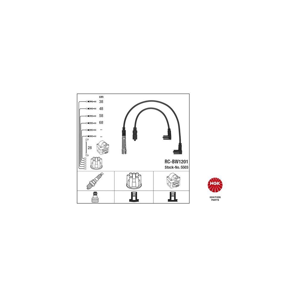 Z&uuml;ndleitungssatz NGK 5503 f&uuml;r BMW MINI, f&uuml;r Fahrzeuge mit Z&uuml;ndverteiler