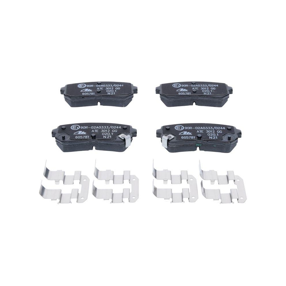 Bremsbelagsatz, Scheibenbremse ATE 13.0460-5781.2 f&uuml;r HYUNDAI KIA, Hinterachse