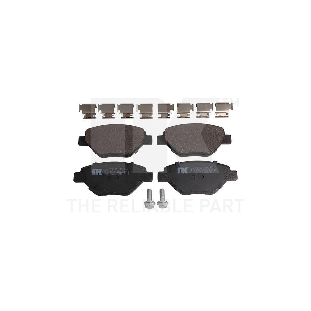 Bremsbelagsatz, Scheibenbremse NK 223952 f&uuml;r RENAULT, Vorderachse