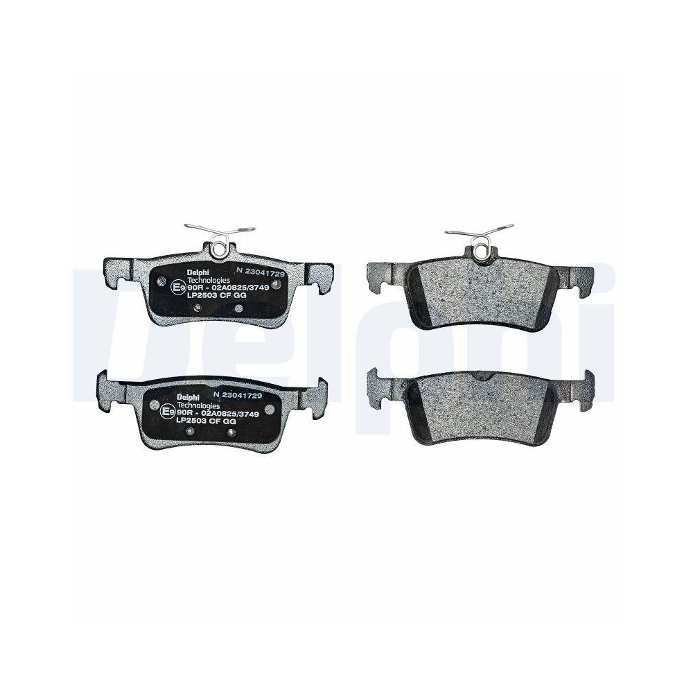 DELPHI LP2503 Bremsbelagsatz, Scheibenbremse für CITROËN PEUGEOT, Hinterachse