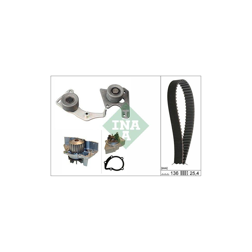 Wasserpumpe + Zahnriemensatz Schaeffler INA 530 0096 31 f&uuml;r CITRO&Euml;N FIAT PEUGEOT