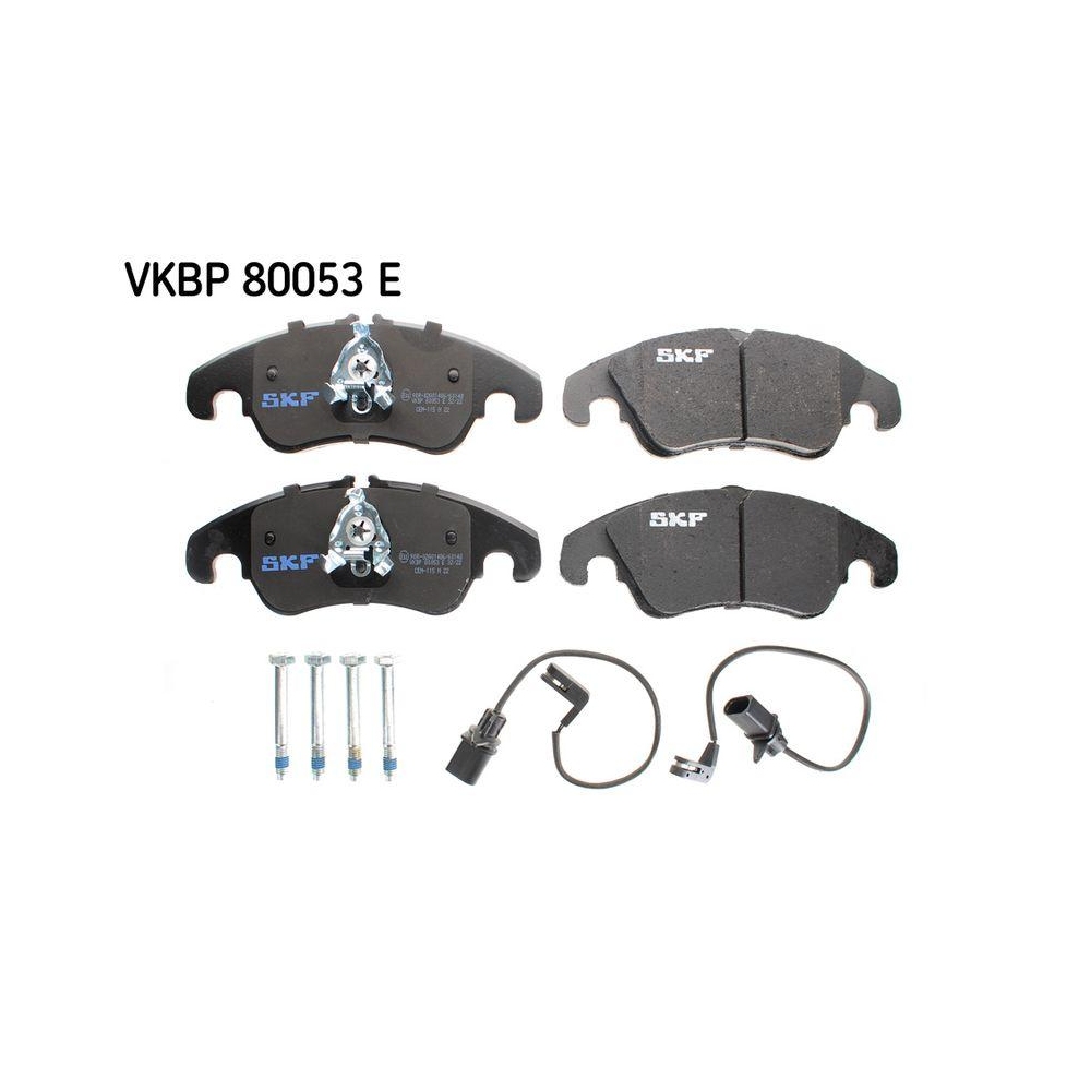 Bremsbelagsatz, Scheibenbremse SKF VKBP 80053 E f&uuml;r AUDI, Vorderachse