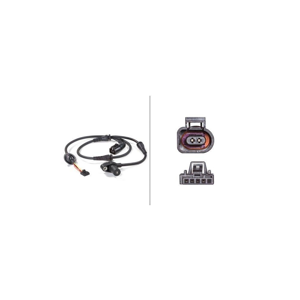 HELLA Sensor, Raddrehzahl 6PU 012 806-181 f&uuml;r AUDI, Vorderachse links, links