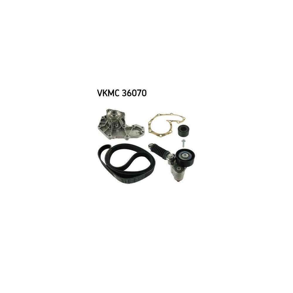 Wasserpumpe + Keilrippenriemensatz SKF VKMC 36070 f&uuml;r MITSUBISHI OPEL RENAULT