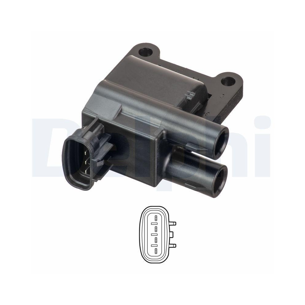 DELPHI GN10981-12B1 Z&uuml;ndspule f&uuml;r TOYOTA, f&uuml;r Zylinder 1, f&uuml;r Zylinder 4
