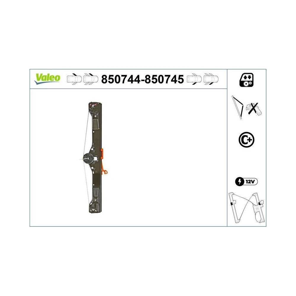 Fensterheber VALEO 850744 für FIAT ABARTH, vorne links