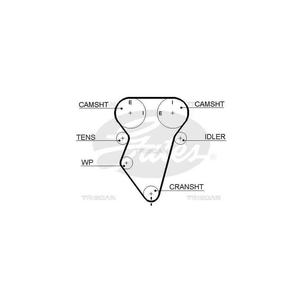 Zahnriemen TRISCAN 8645 5419xs f&uuml;r SAAB CHEVROLET DAEWOO DANA