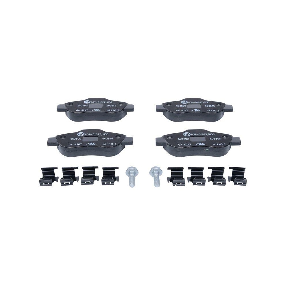 Bremsbelagsatz, Scheibenbremse ATE 13.0460-3809.2 f&uuml;r FIAT, Vorderachse