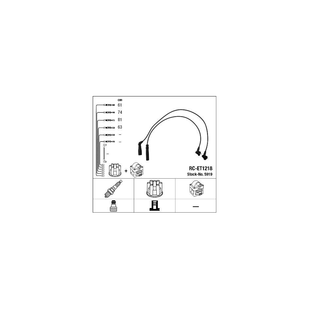 Zündleitungssatz NGK 5919 für TOYOTA
