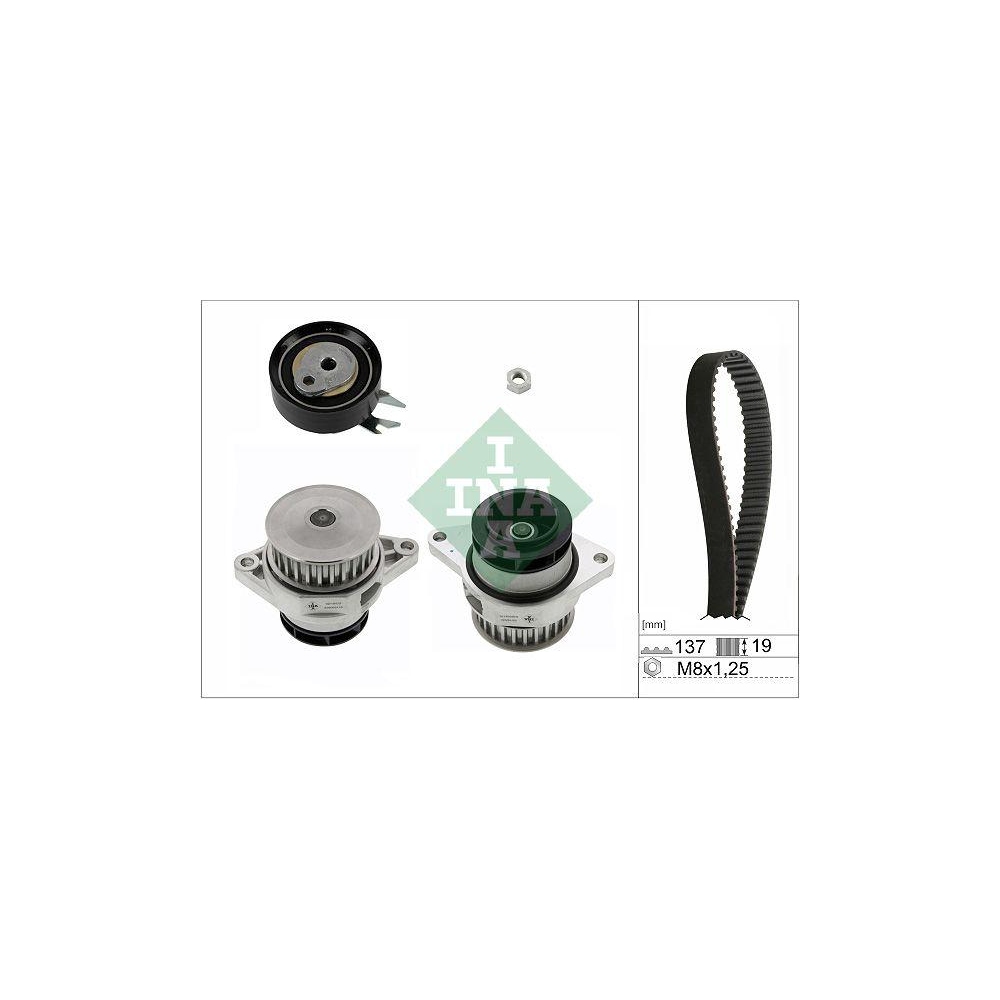 Wasserpumpe + Zahnriemensatz Schaeffler INA 530 0167 30 f&uuml;r AUDI SEAT SKODA VW