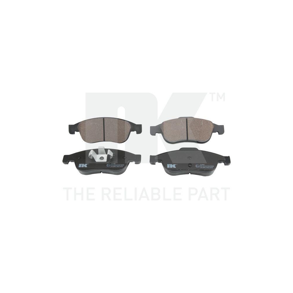 Bremsbelagsatz, Scheibenbremse NK 223969 f&uuml;r NISSAN RENAULT DACIA, Vorderachse