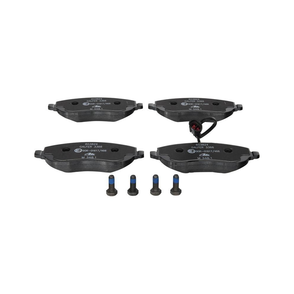 Bremsbelagsatz, Scheibenbremse ATE 13.0460-3824.2 f&uuml;r FIAT, Vorderachse