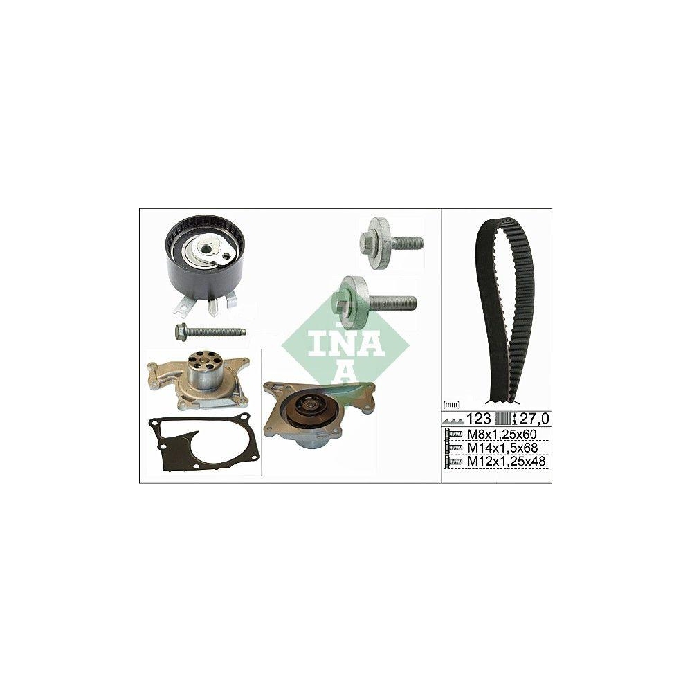 Wasserpumpe + Zahnriemensatz Schaeffler INA 530 0197 32 f&uuml;r NISSAN RENAULT DACIA