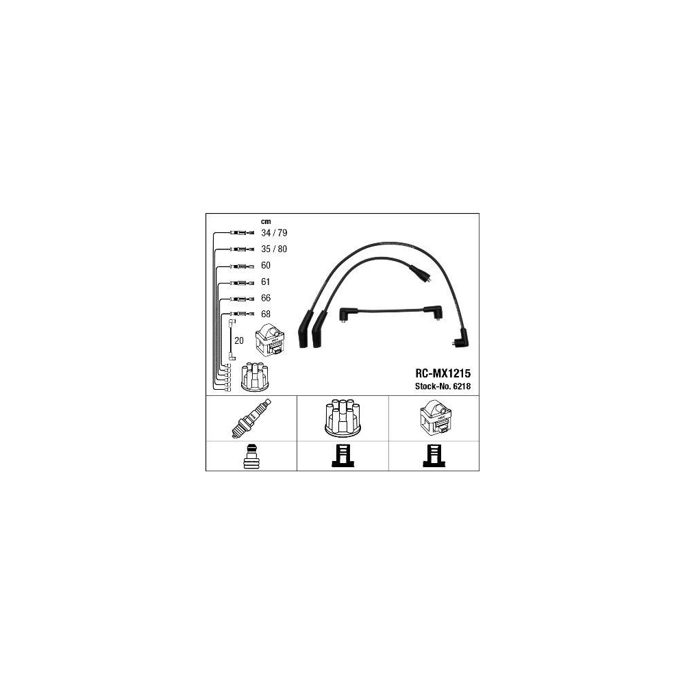 Z&uuml;ndleitungssatz NGK 6218 f&uuml;r TRIUMPH, f&uuml;r Fahrzeuge mit Z&uuml;ndverteiler