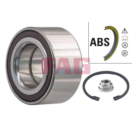 Radlagersatz Schaeffler FAG 713 6174 50 f&uuml;r HONDA, Hinterachse, Vorderachse