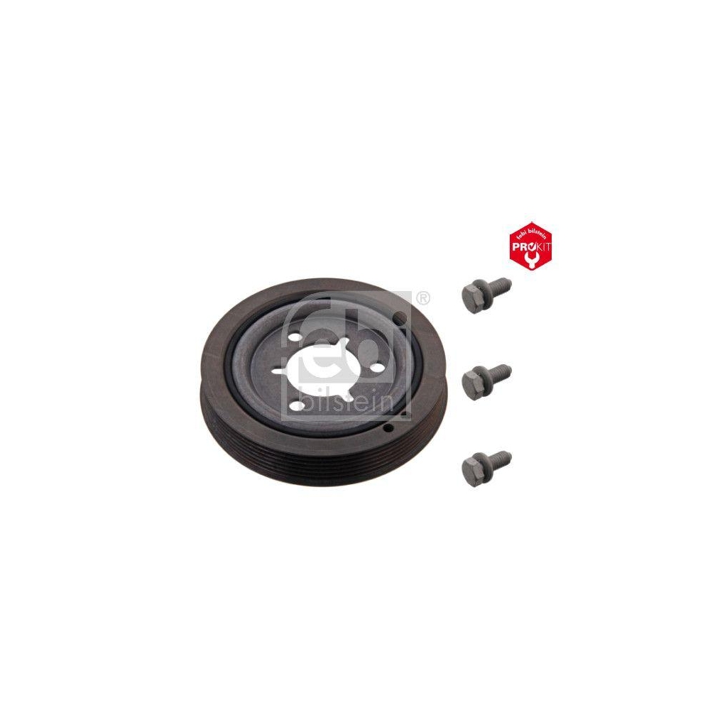 FEBI BILSTEIN Riemenscheibe, Kurbelwelle 36350 ProKit f&uuml;r CITRO&Euml;N PEUGEOT