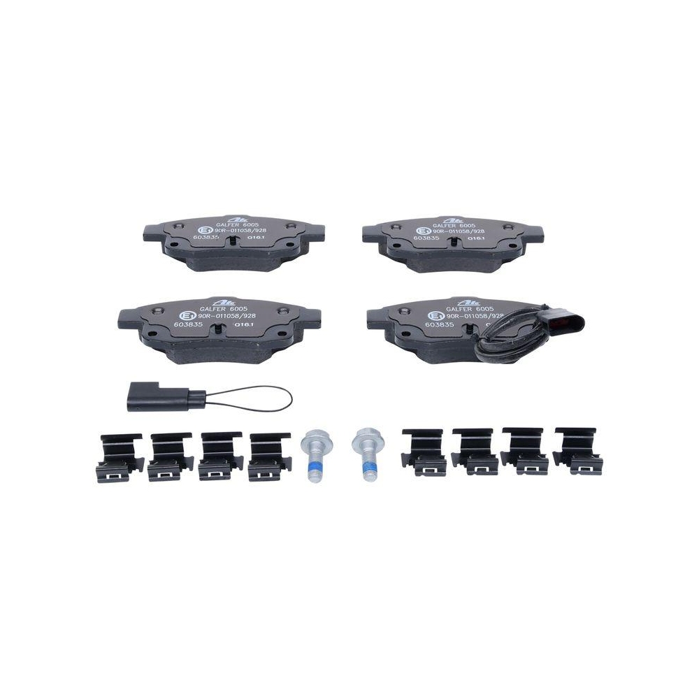 Bremsbelagsatz, Scheibenbremse ATE 13.0460-3835.2 f&uuml;r FORD, Hinterachse