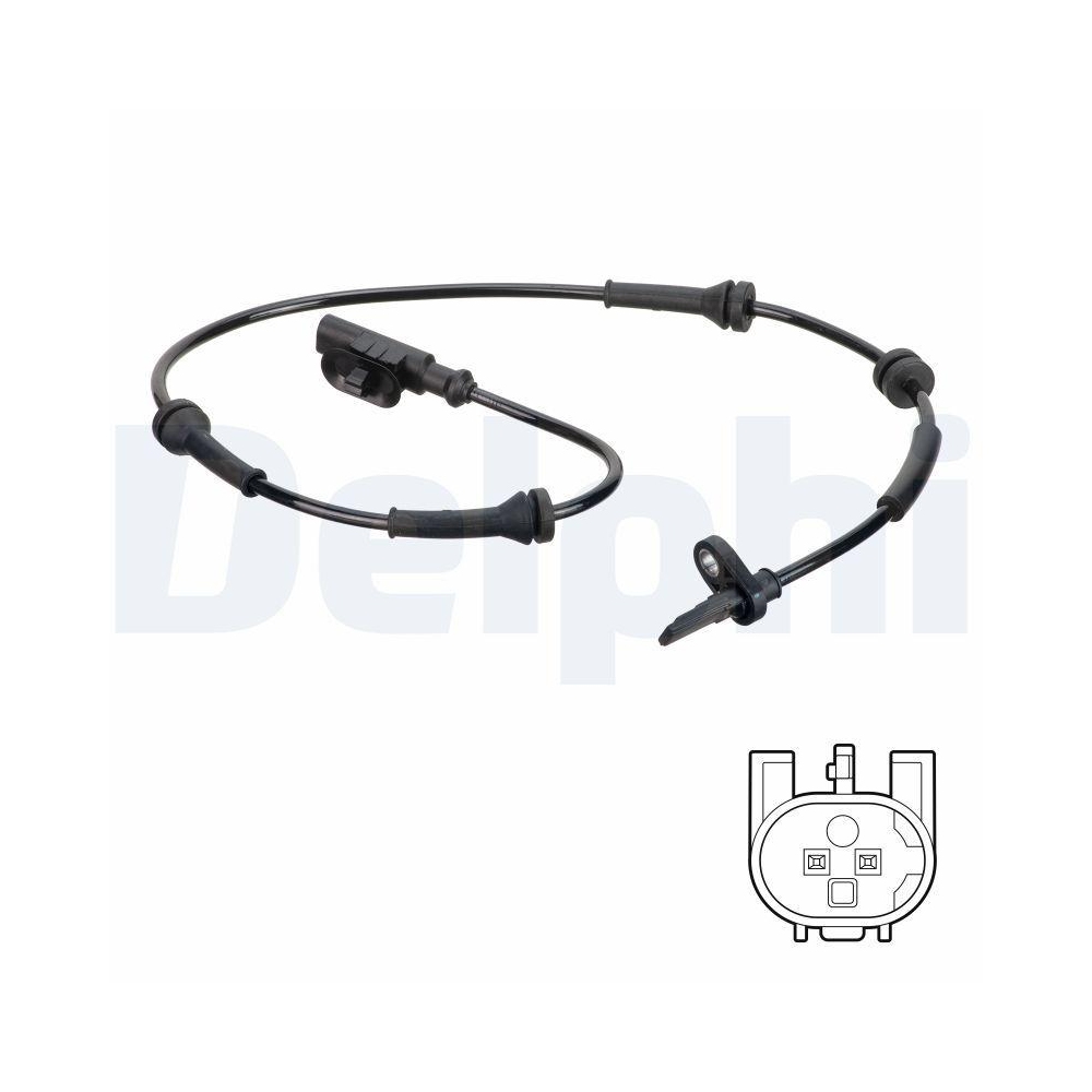 Sensor, Raddrehzahl DELPHI SS20831 für FIAT, Hinterachse