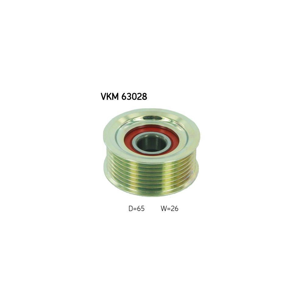 Umlenk-/F&uuml;hrungsrolle, Keilrippenriemen SKF VKM 63028 f&uuml;r HONDA, oben