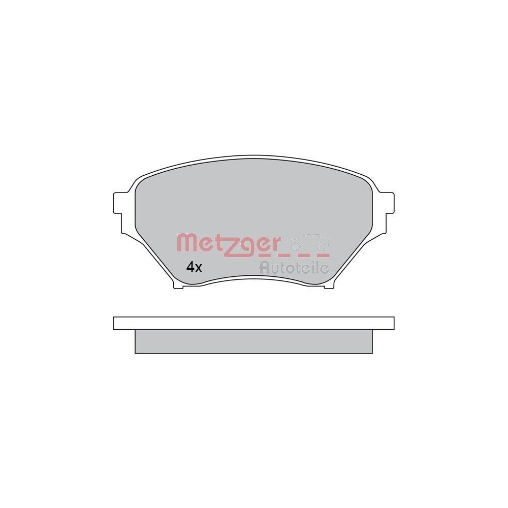 Bremsbelagsatz, Scheibenbremse METZGER 1170480 f&uuml;r MAZDA, Vorderachse