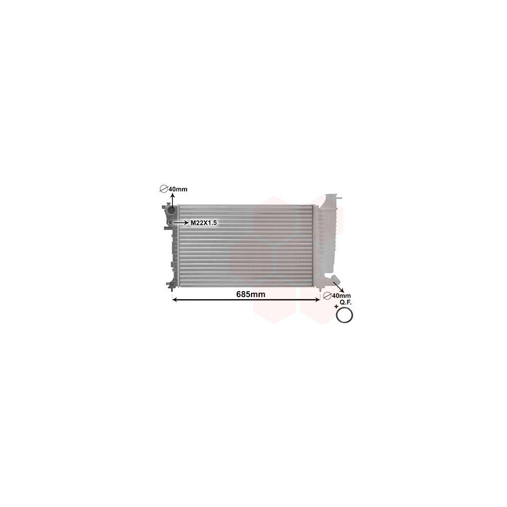 K&uuml;hler, Motork&uuml;hlung VAN WEZEL 40002137 *** IR PLUS *** f&uuml;r CITRO&Euml;N PEUGEOT