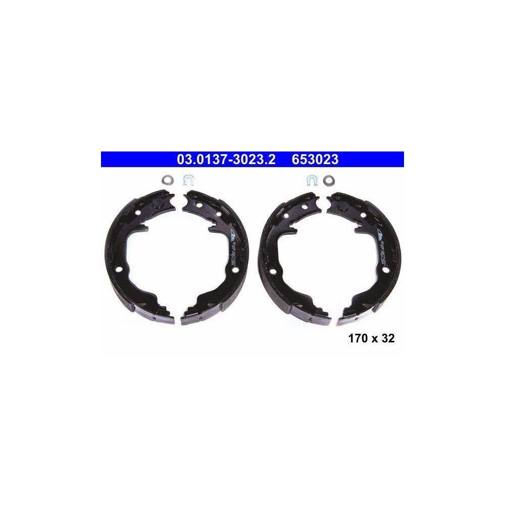 Bremsbackensatz, Feststellbremse ATE 03.0137-3023.2 f&uuml;r CHRYSLER CITRO&Euml;N FIAT