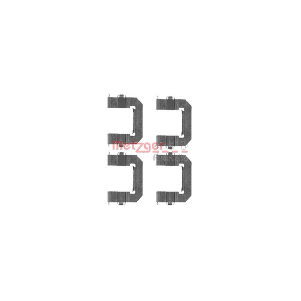 Zubeh&ouml;rsatz, Scheibenbremsbelag METZGER 109-1761 f&uuml;r, Vorderachse