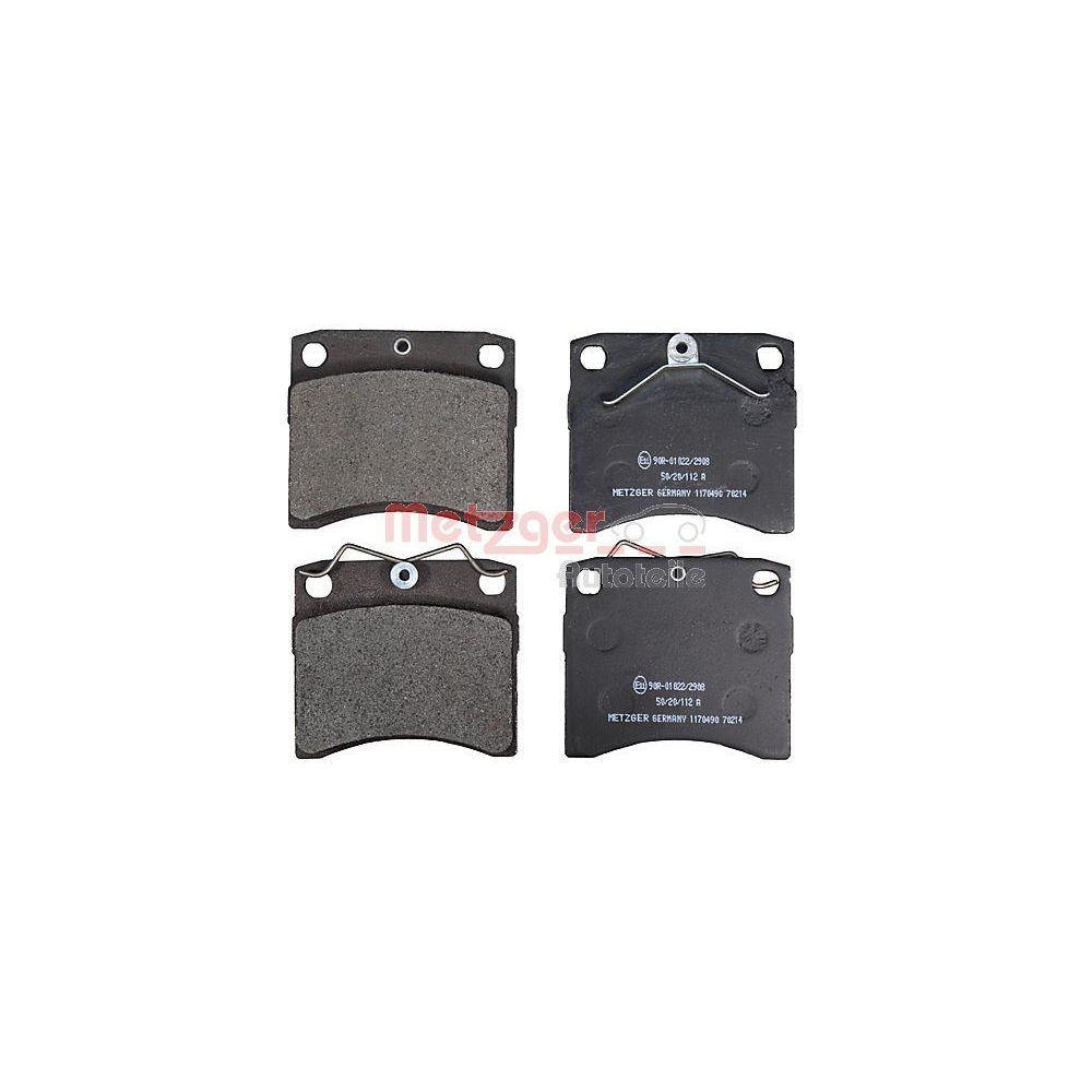 Bremsbelagsatz, Scheibenbremse METZGER 1170490 f&uuml;r VW VAG, Vorderachse