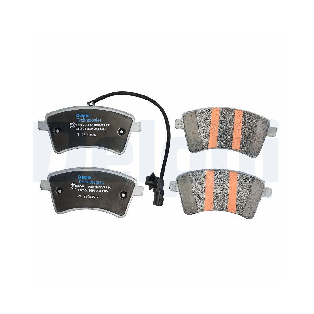 DELPHI LP5018EV Bremsbelagsatz, Scheibenbremse f&uuml;r RENAULT, Vorderachse