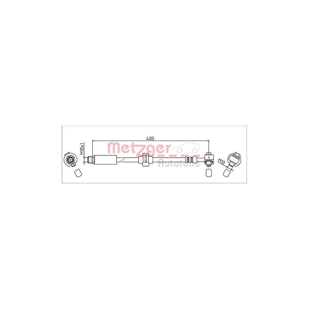 Bremsschlauch METZGER 4111623 GREENPARTS f&uuml;r OPEL GENERAL MOTORS