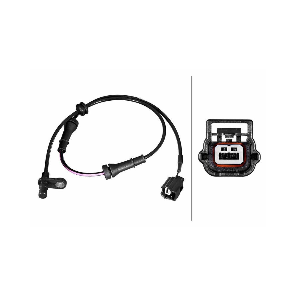 HELLA Sensor, Raddrehzahl 6PU 358 217-581 f&uuml;r NISSAN, Hinterachse