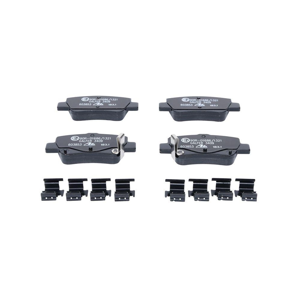 Bremsbelagsatz, Scheibenbremse ATE 13.0460-3853.2 f&uuml;r TOYOTA, Hinterachse