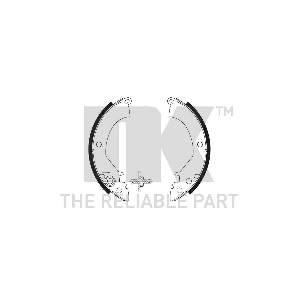 Bremsbackensatz NK 2730384 für MITSUBISHI, Hinterachse