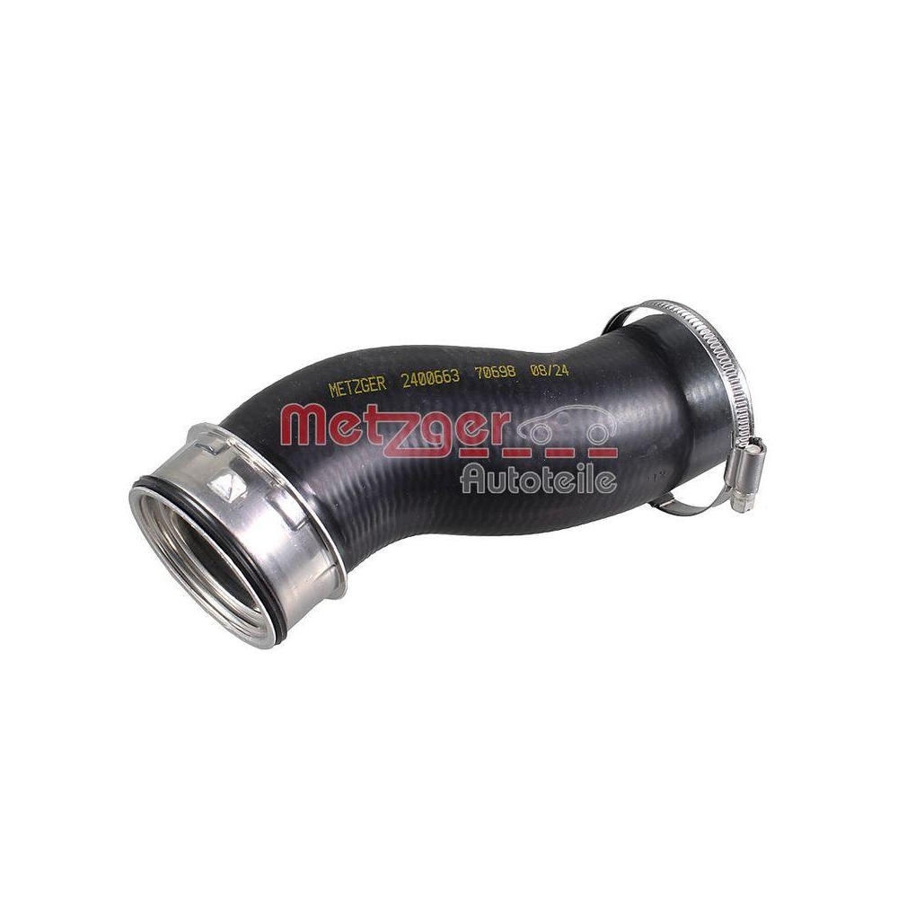 Ladeluftschlauch METZGER 2400663 für AUDI VW, Ladeluftkühler, rechts, unten
