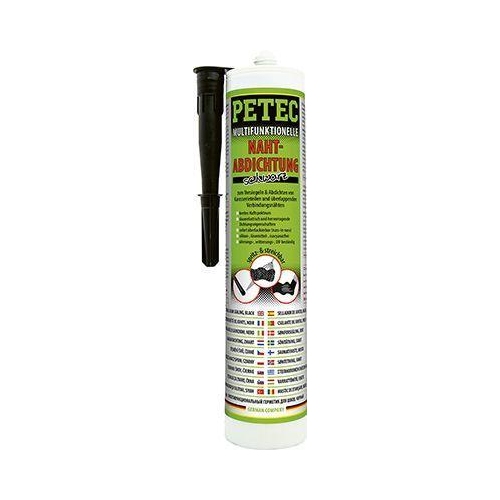 PETEC 5x 94231 Multifunktionelle Nahtabdichtung Schwarz 310 ml &Uuml;berlackierbar