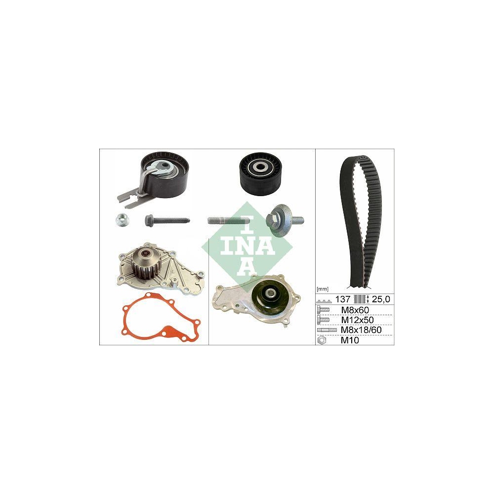 Wasserpumpe + Zahnriemensatz Schaeffler INA 530 0375 30 f&uuml;r BMW CITRO&Euml;N FIAT