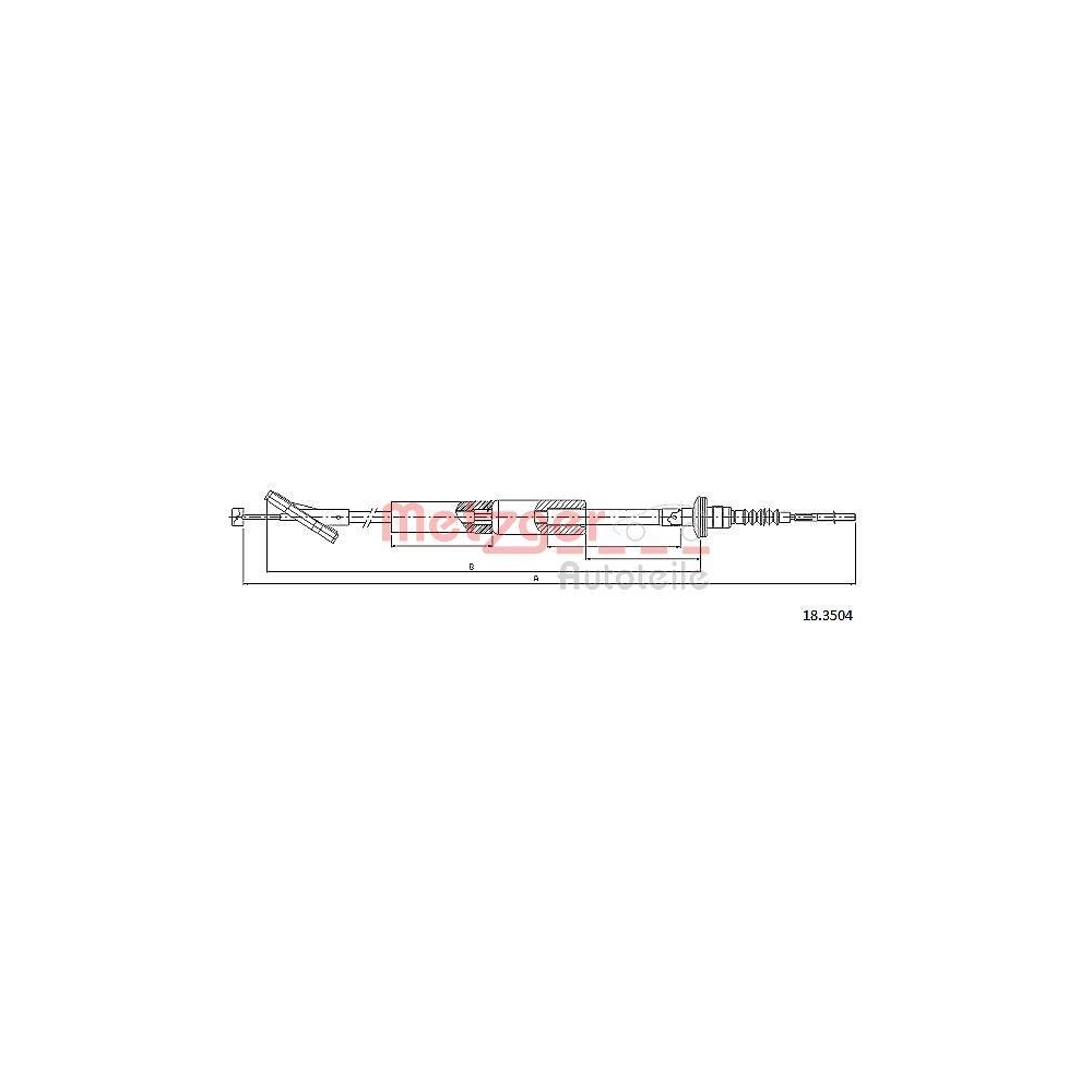 Seilzug, Kupplungsbet&auml;tigung METZGER 18.3504 f&uuml;r CHEVROLET