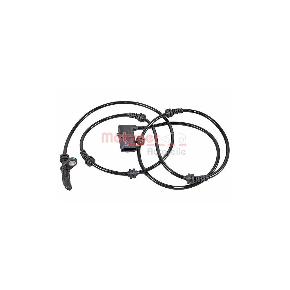 Sensor, Raddrehzahl METZGER 09001381 GREENPARTS f&uuml;r MERCEDES-BENZ, Vorderachse