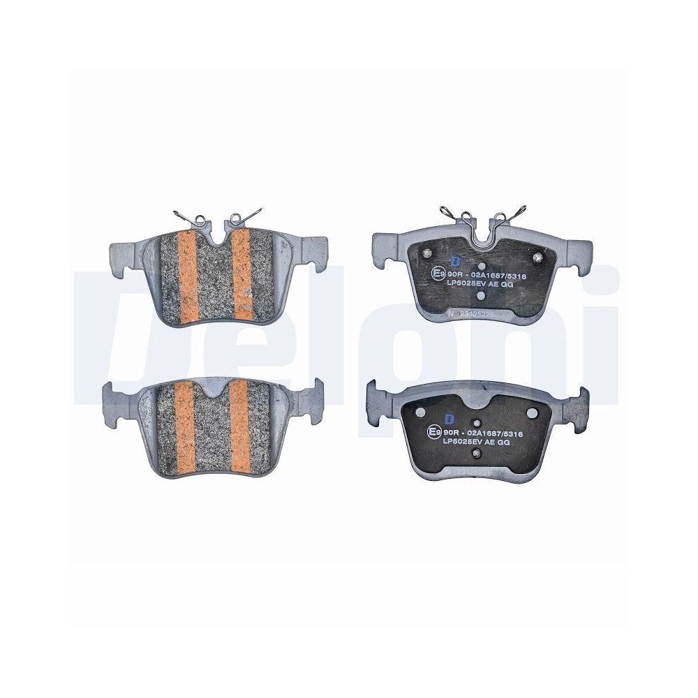 DELPHI LP5025EV Bremsbelagsatz, Scheibenbremse f&uuml;r JAGUAR, Hinterachse