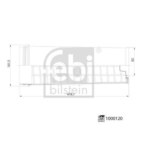 FEBI BILSTEIN 1007531 Luftfilter febi Plus f&uuml;r SINOTRUK (CNHTC)