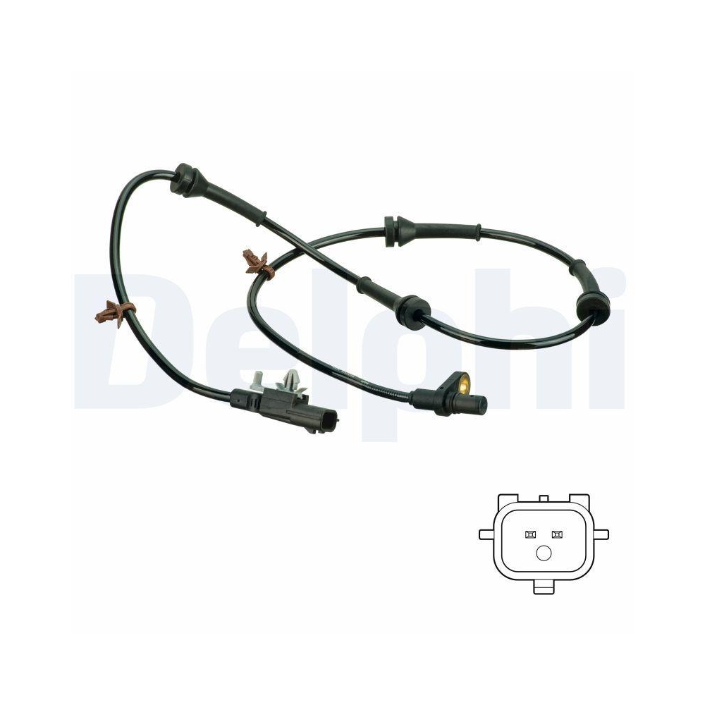 DELPHI SS20825 Sensor, Raddrehzahl f&uuml;r NISSAN, Hinterachse, Hinterachse links