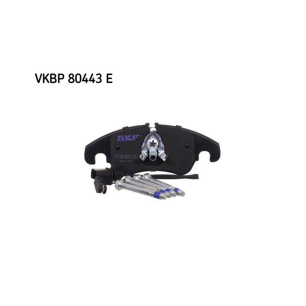 Bremsbelagsatz, Scheibenbremse SKF VKBP 80443 E f&uuml;r AUDI, Vorderachse