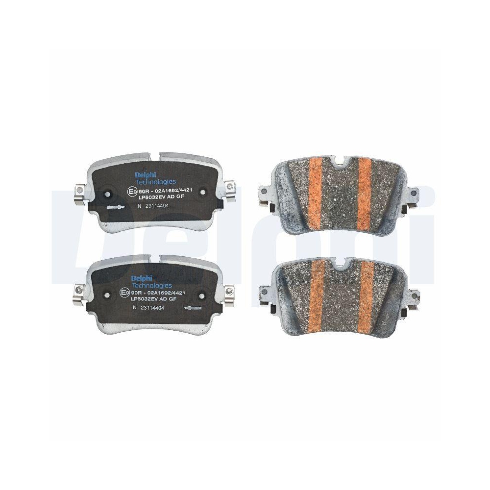 DELPHI LP5032EV Bremsbelagsatz, Scheibenbremse f&uuml;r AUDI, Hinterachse